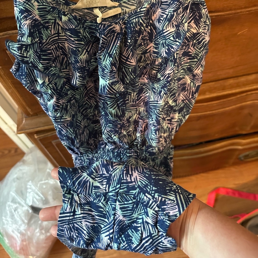 Blue Patterned Romper - Picture 6 of 10